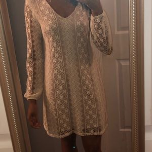 Lace dress with cut out back